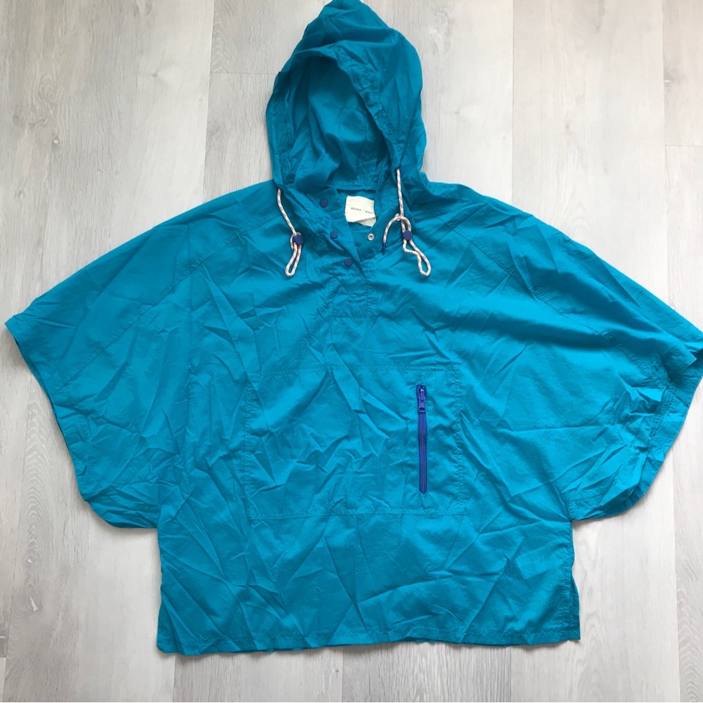 SILENCE + NOISE WOMENS HOODED PONCHO CROP JACKET SMALL